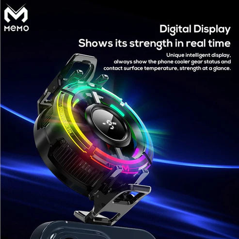 Memo CX15 AI • 15W Smart Phone Cooler | Real‑Time Temp Display & RGB Lighting